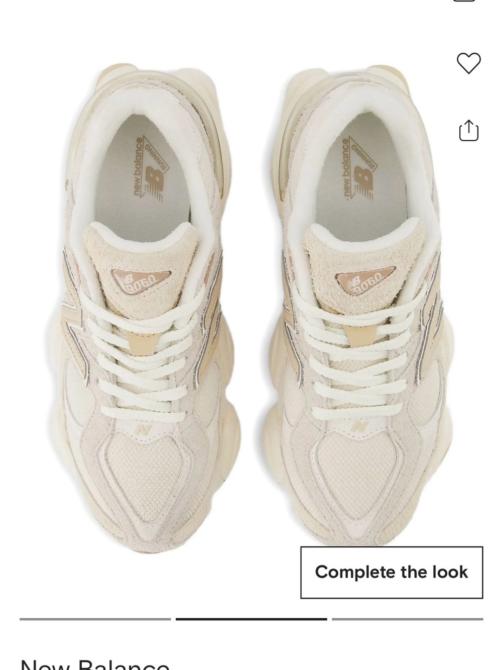 New Balance Women's Beige/Cream 9060 Casual Sneakers